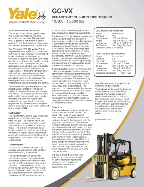 Spec sheet cover — 15K Rigging Lift