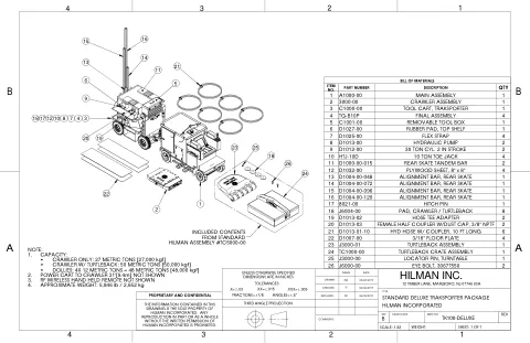 Spec sheet cover — TK100 Deluxe