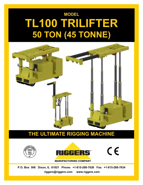 Spec sheet cover — TL100 Trilifter